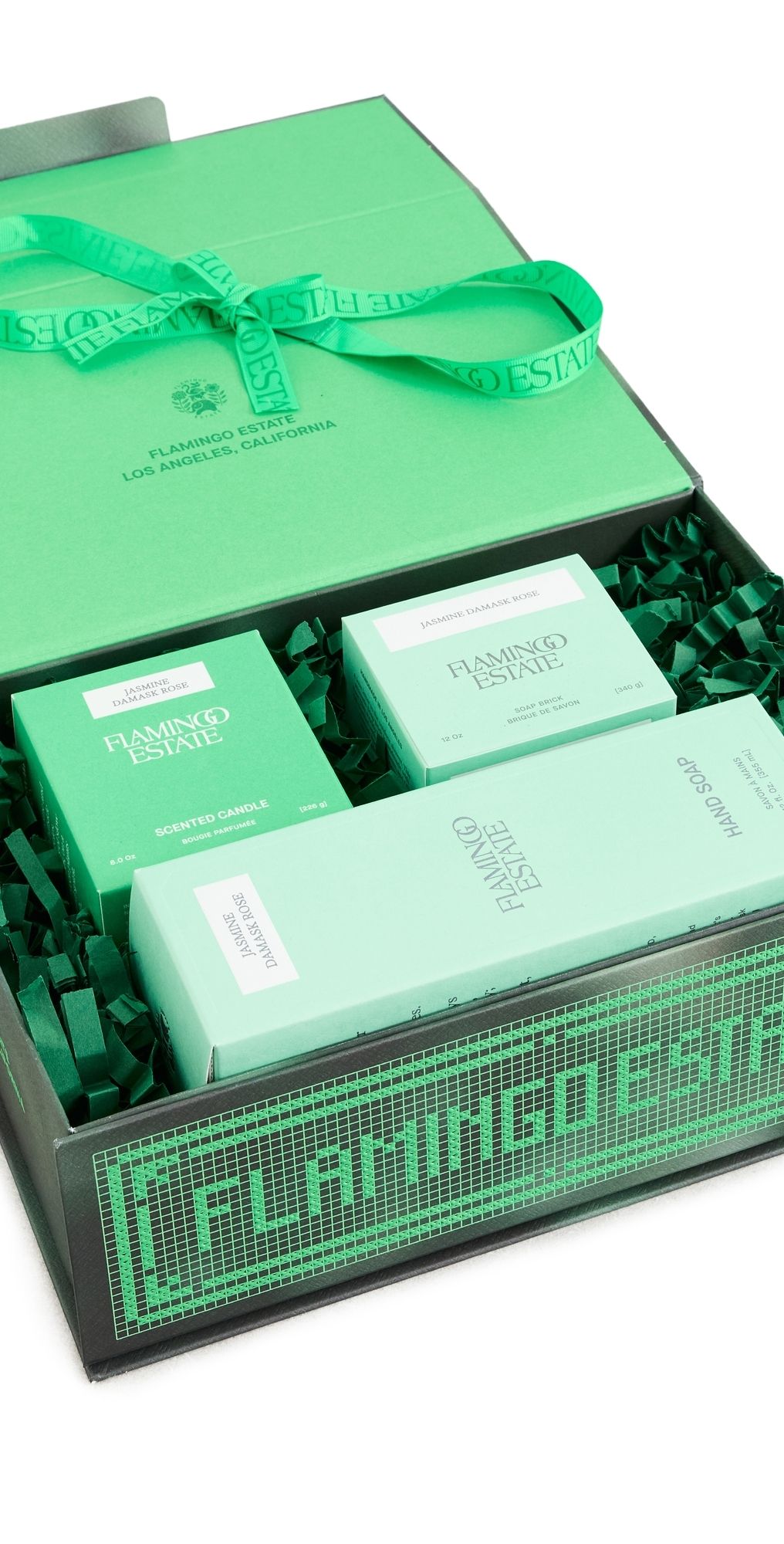 Flamingo Estate Jasmine & Rose Bath Set Green One Size