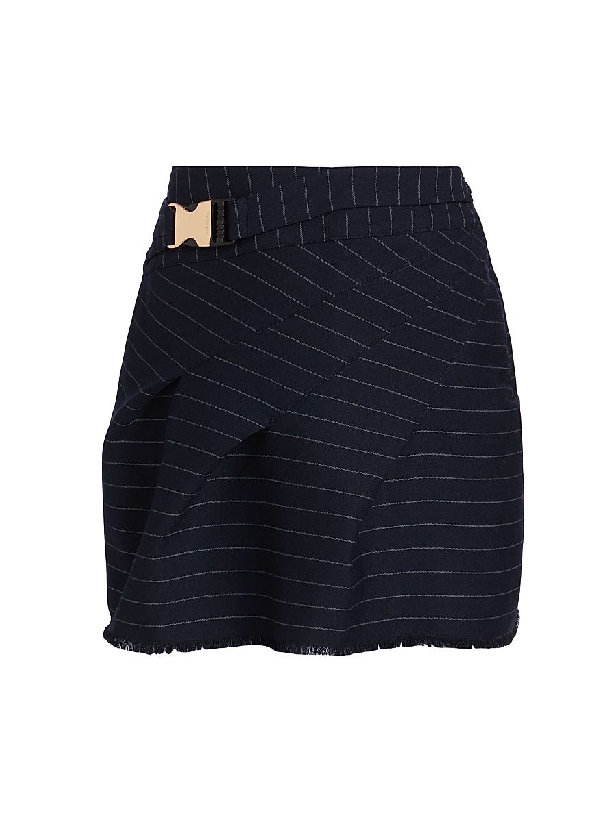 Women's Kay Pinstriped Miniskirt - Navy - Size 8