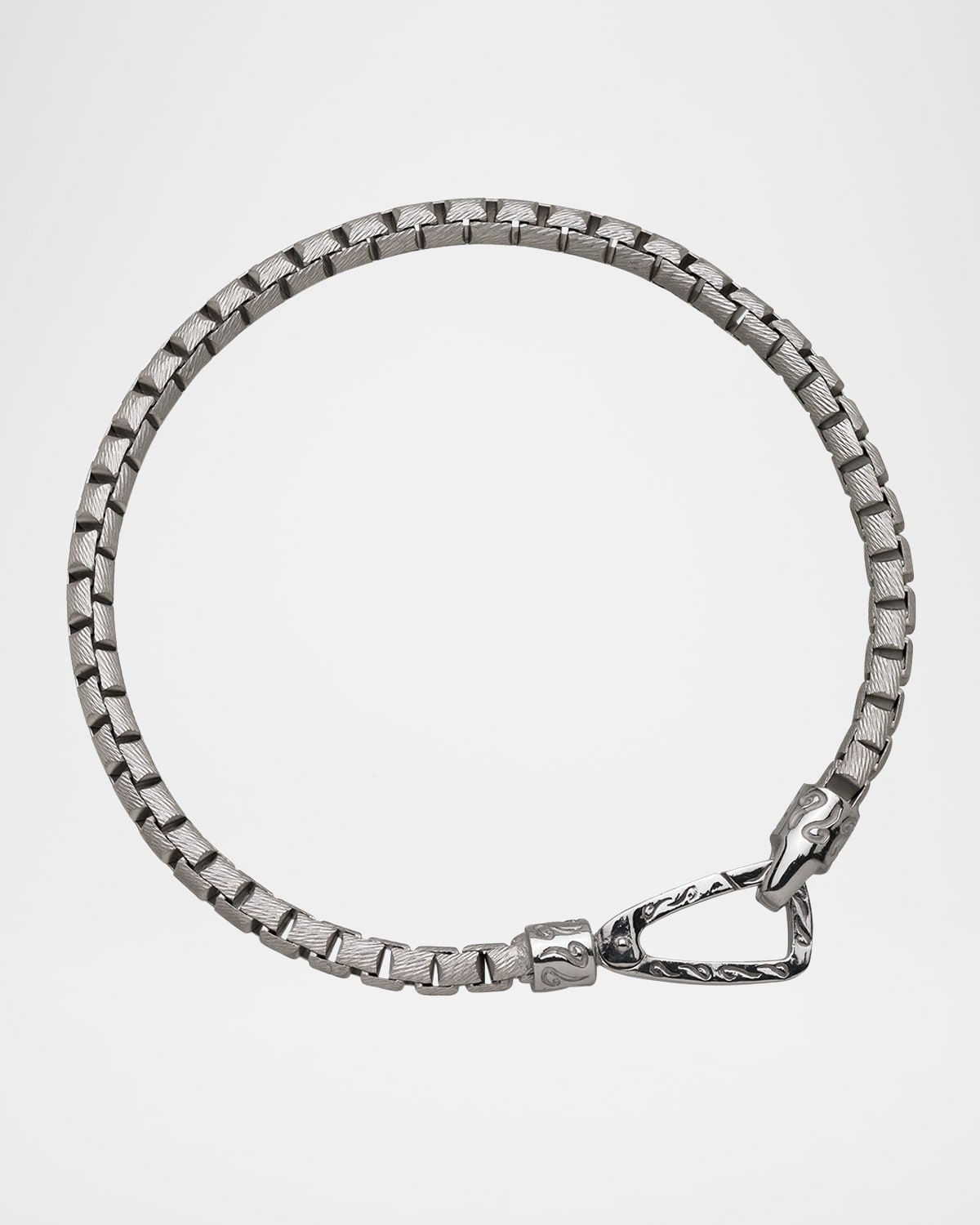 Men & apos;s Ulysses Box Chain Bracelet, Silver