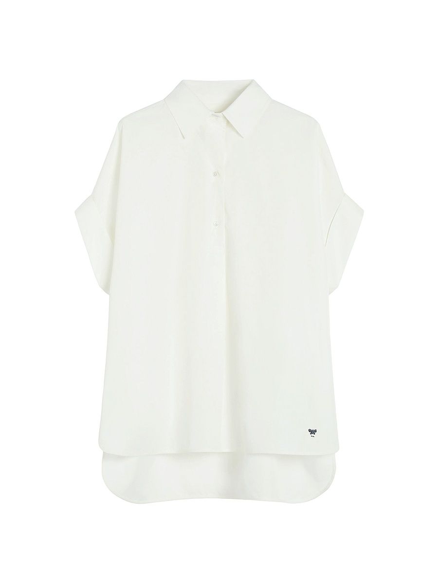 Women's Straight Fit Cotton Poplin Shirt - White - Size 16