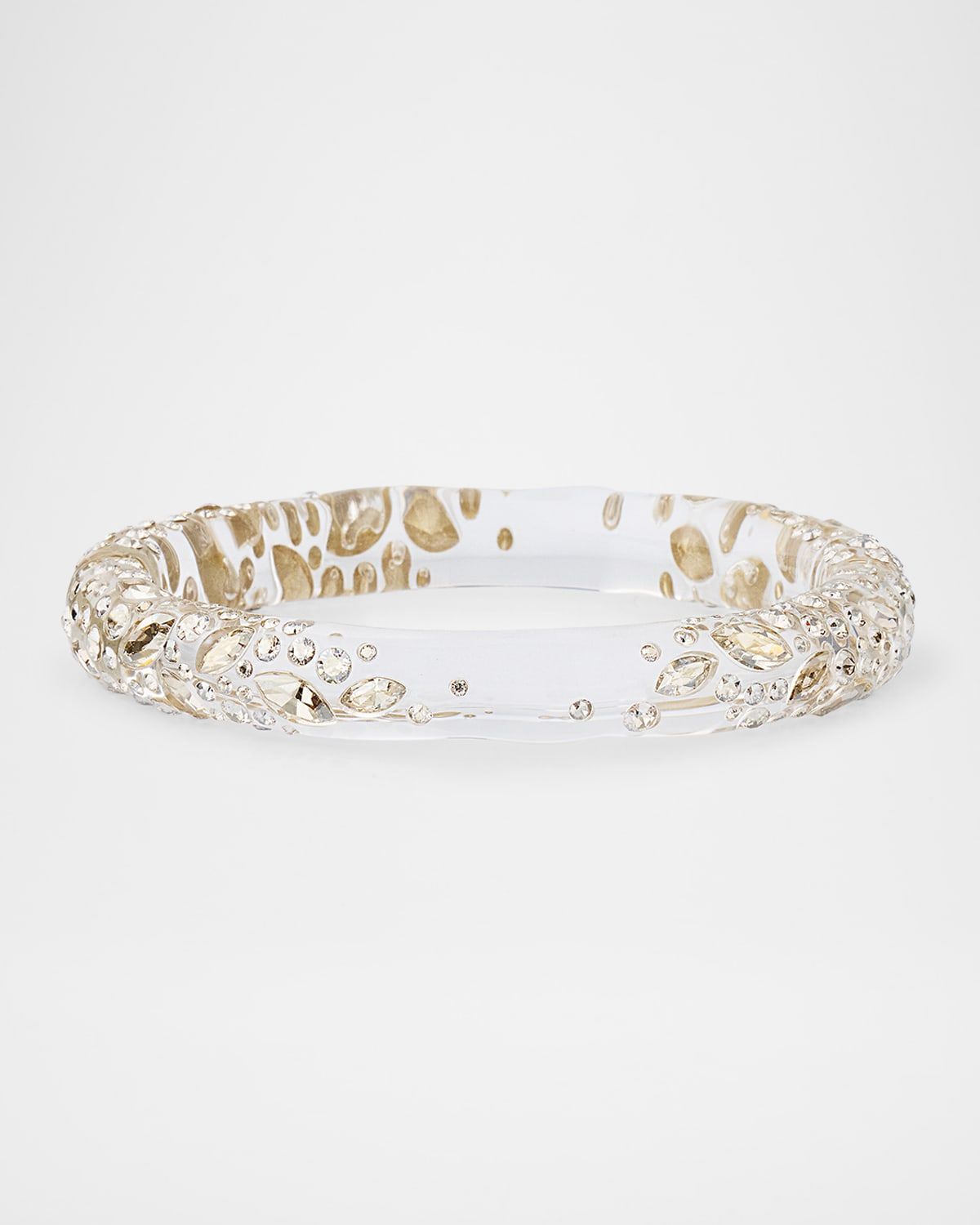 Confetti Crystal Lucite Skinny Hinge Bracelet