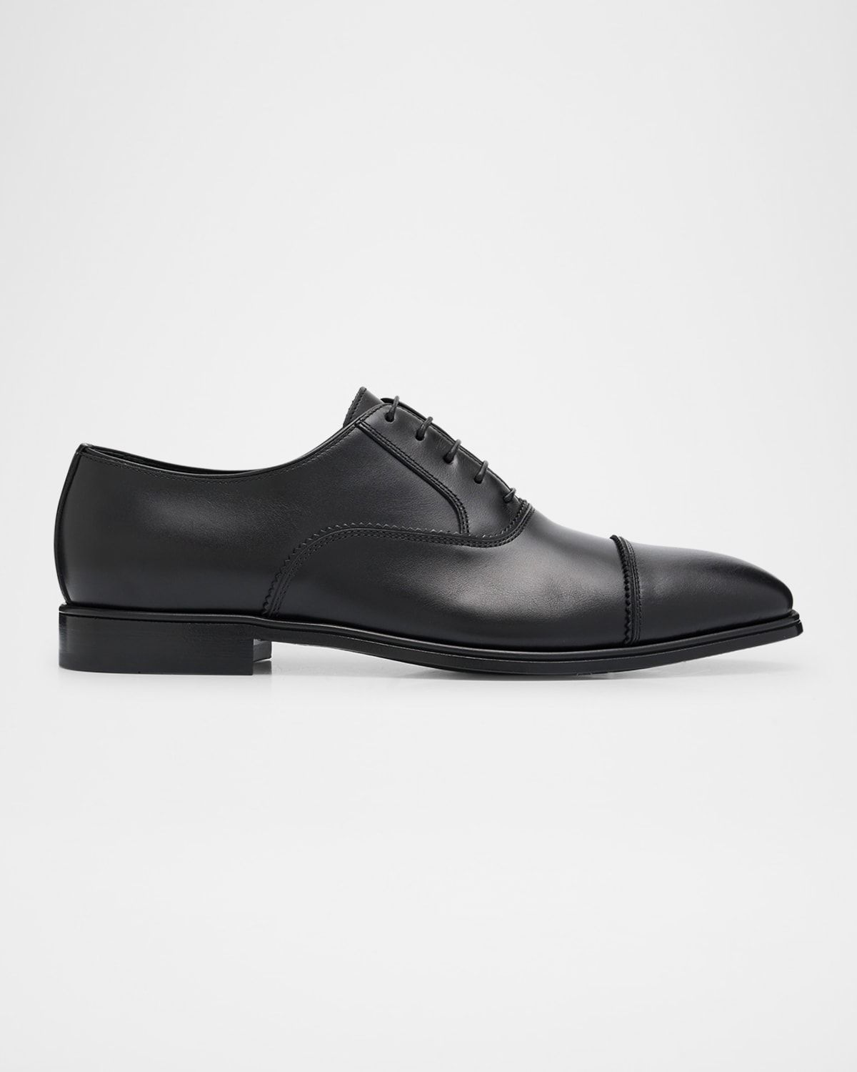 Men & apos;s Boston Brogue Leather Cap-Toe Oxfords