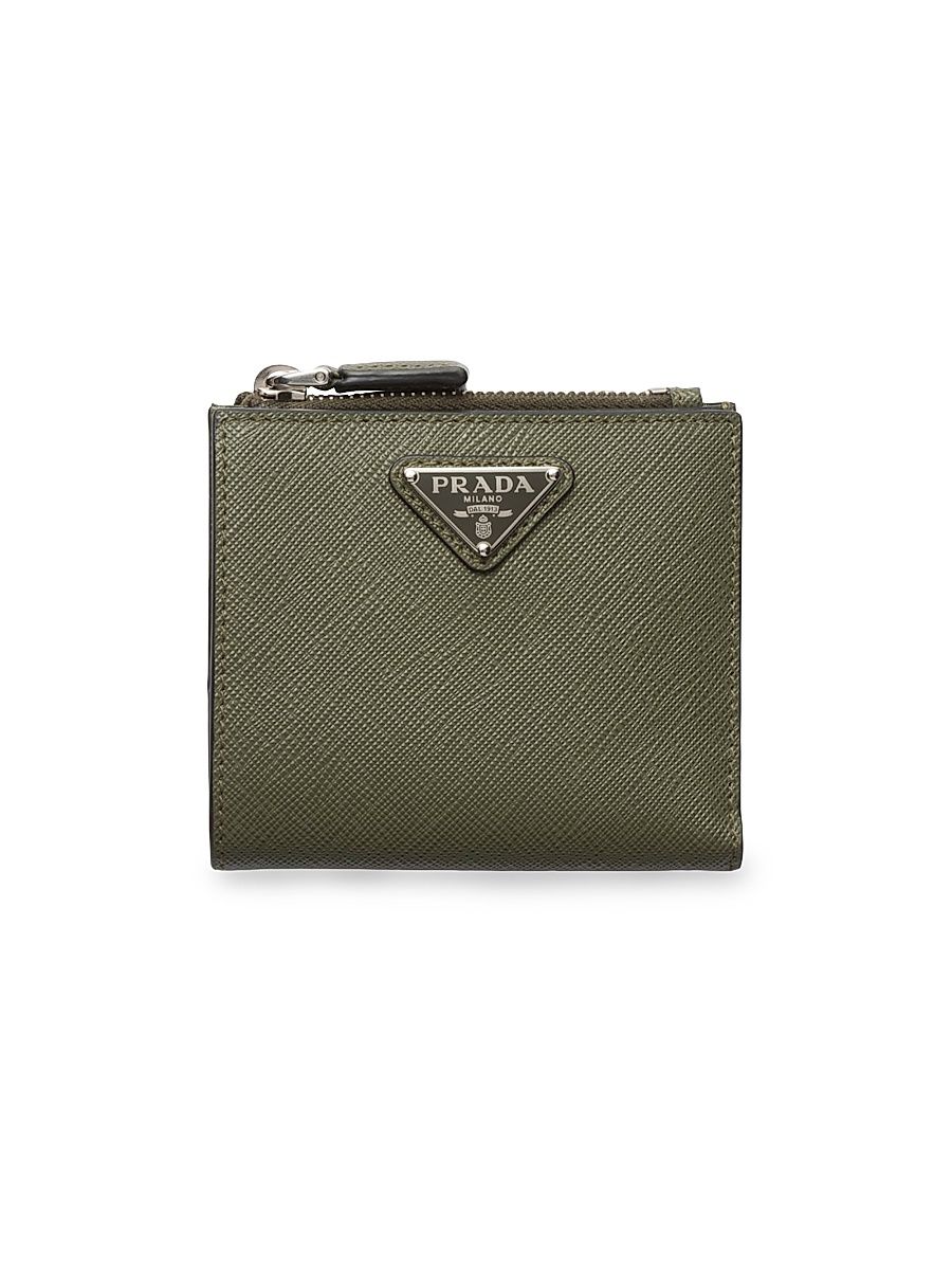 Prada Men's Small Saffiano Leather Wallet - Green