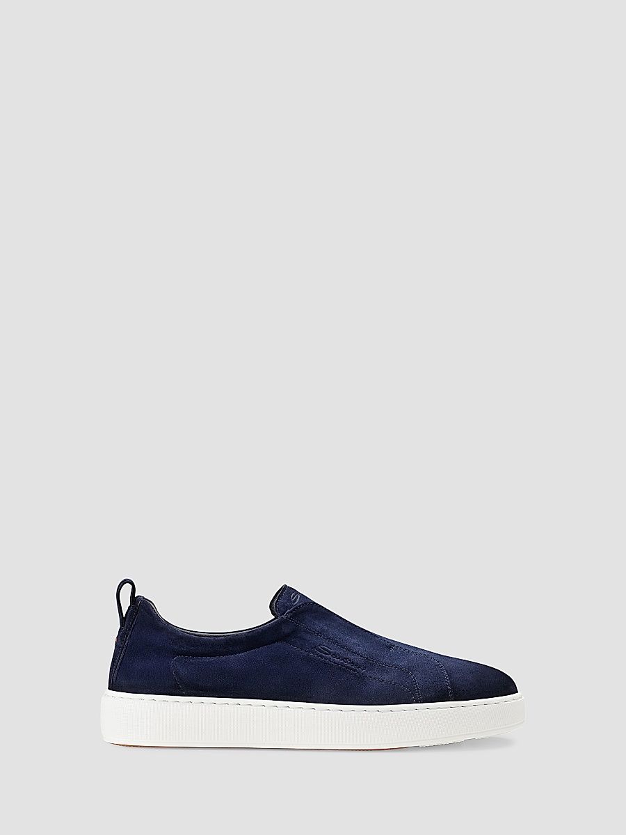 Men's Victory Suede Low-Top Sneakers - Blue - Size 13