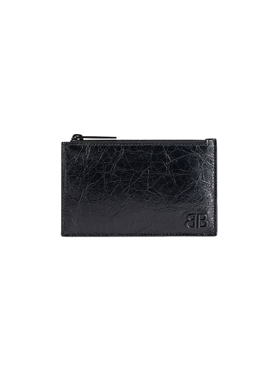 Balenciaga Men's Monaco Long Coin And Card Holder - Black