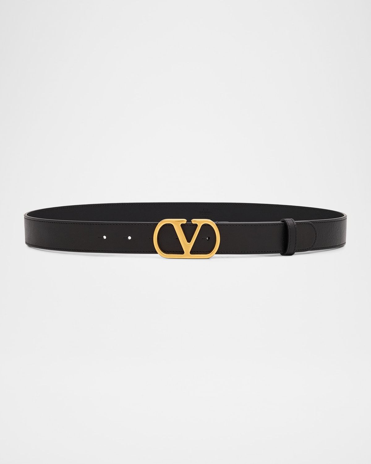 VLogo Signature Calfskin Leather Belt, 30mm