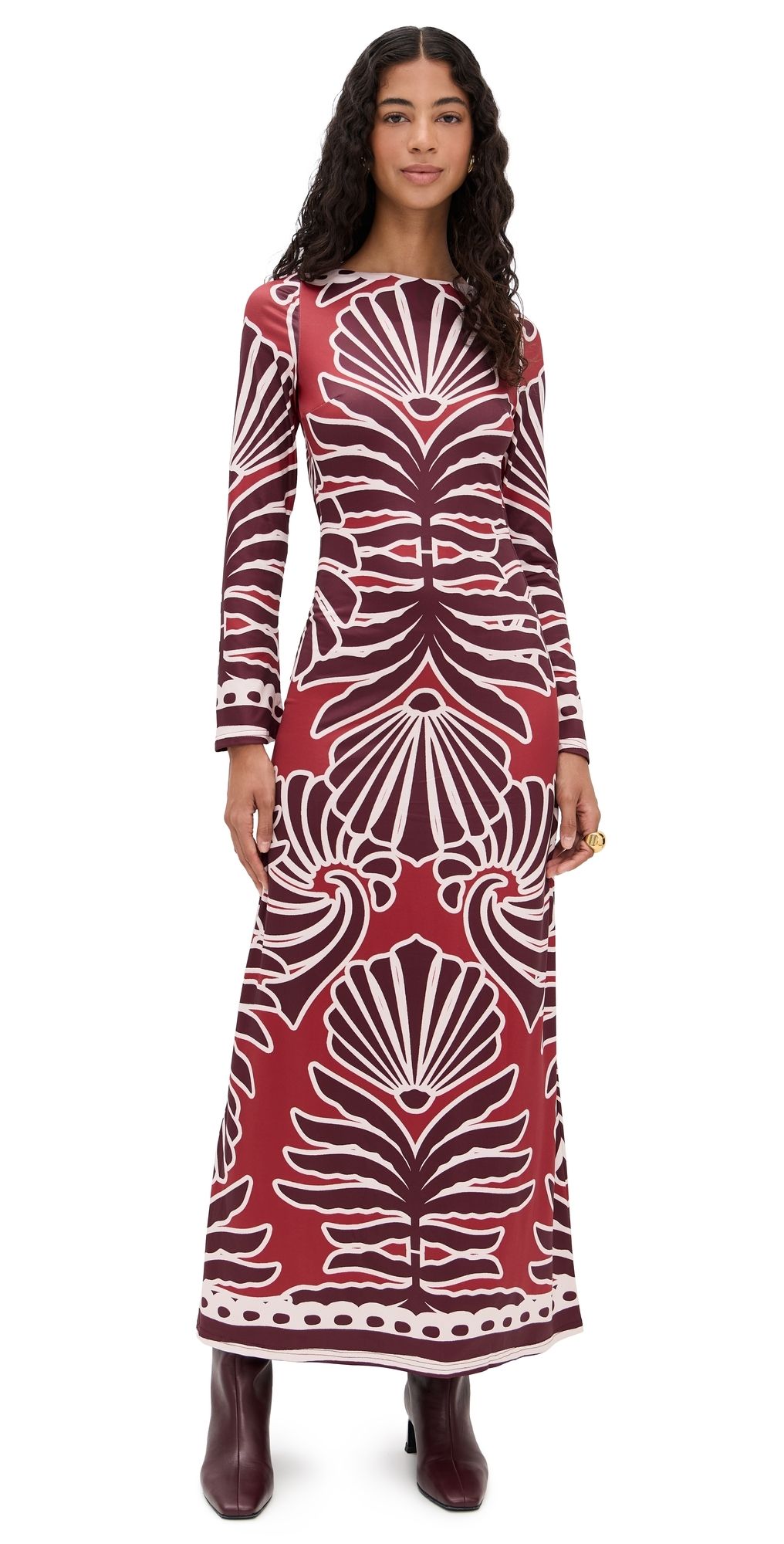 Seven Wonders Sienna Sleeved Maxi Dress Brodie Red M