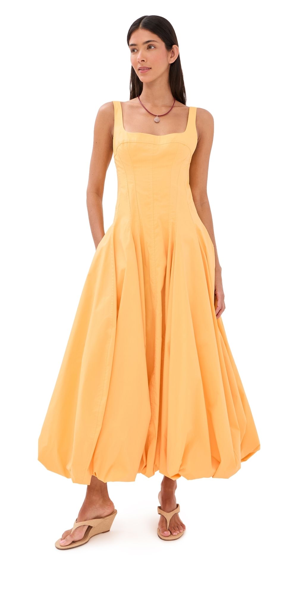 SIMKHAI Hally Bubble Dress Mango 12