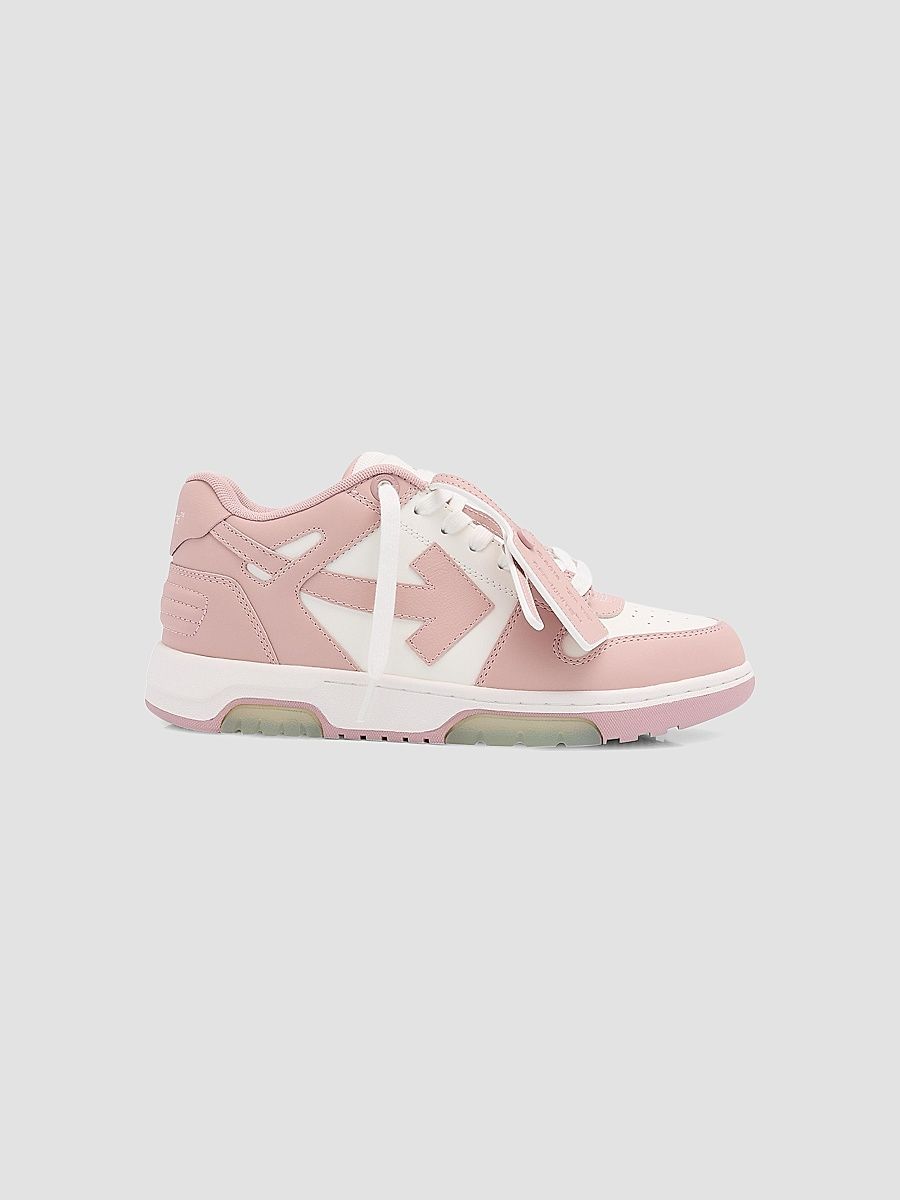 Women's Out Of Office Leather Sneakers - White Pink - Size 9