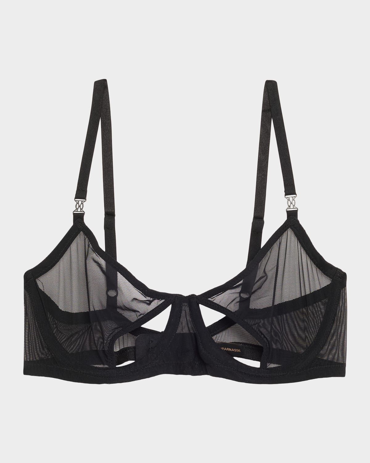Brienne Cutout Mesh Balconette Bra