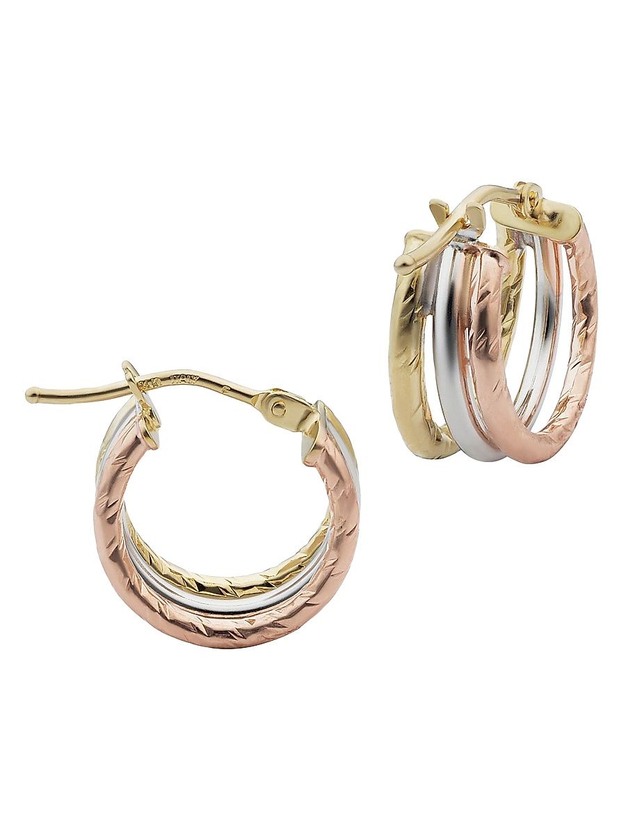 Women's 14K Yellow Gold Unity Mini Hoops