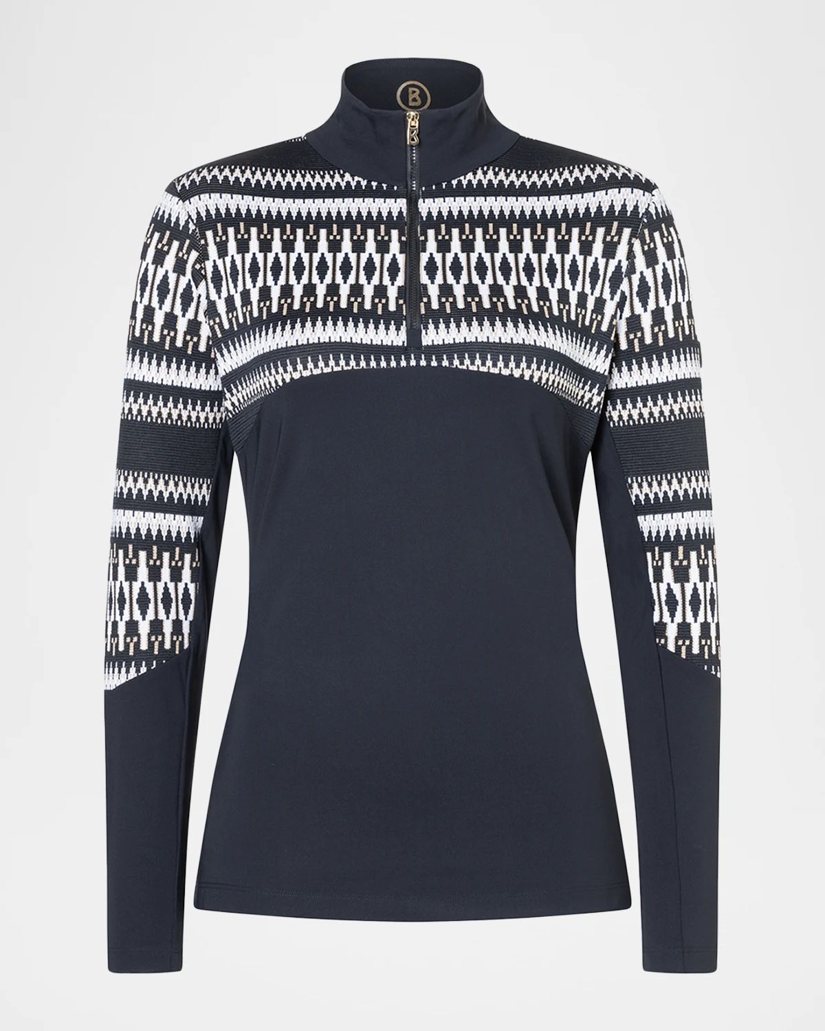 Jelissa Jacquard Half-Zip First Layer