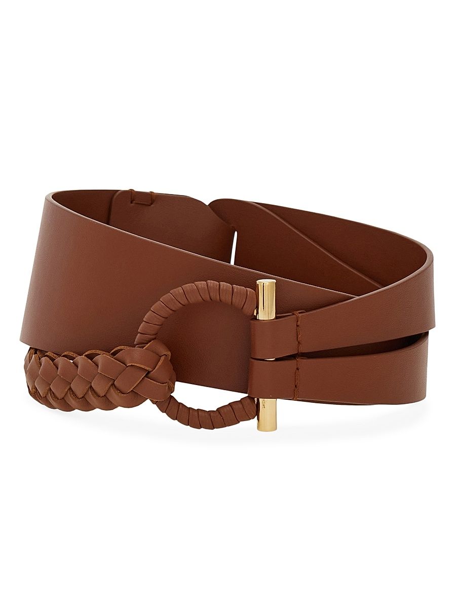 Women's Gancini Leather Belt - New Cognac