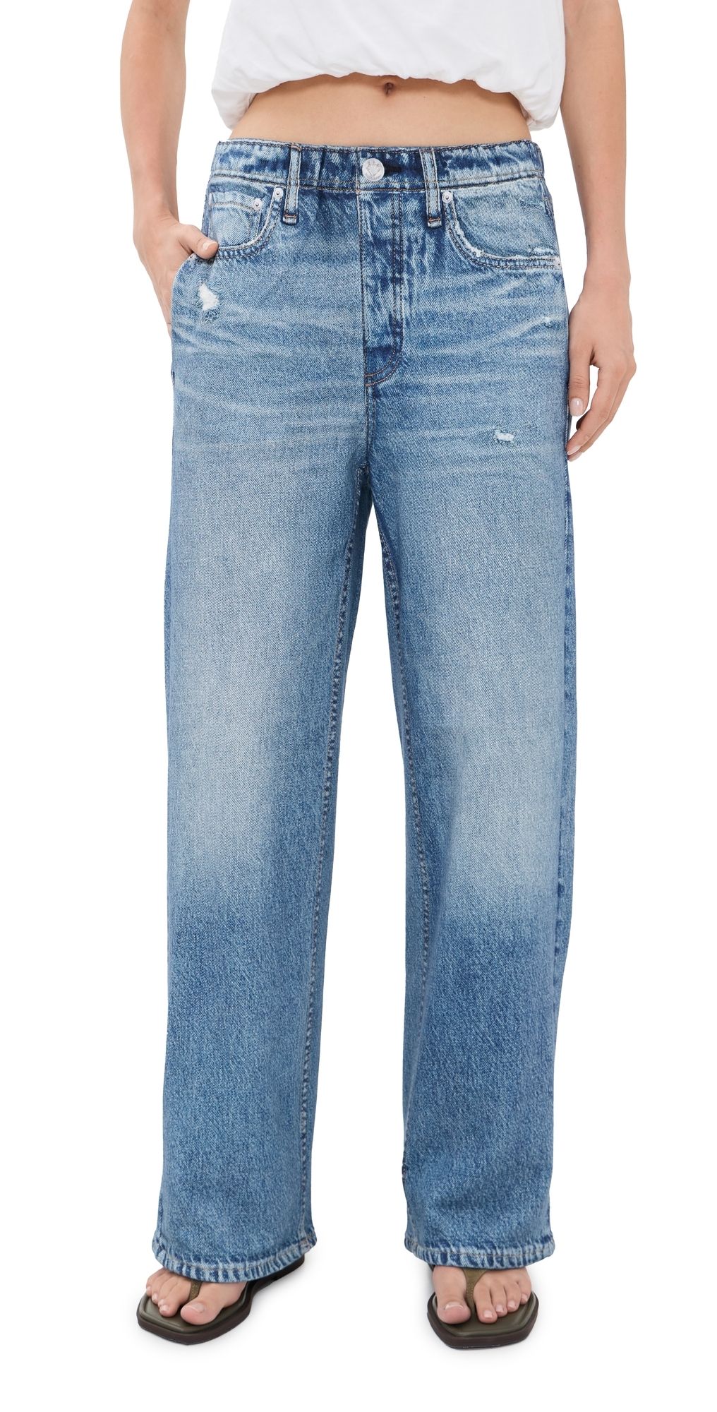 rag & bone Miramar Ankle Pull On Wide Leg Pants Minetta XL