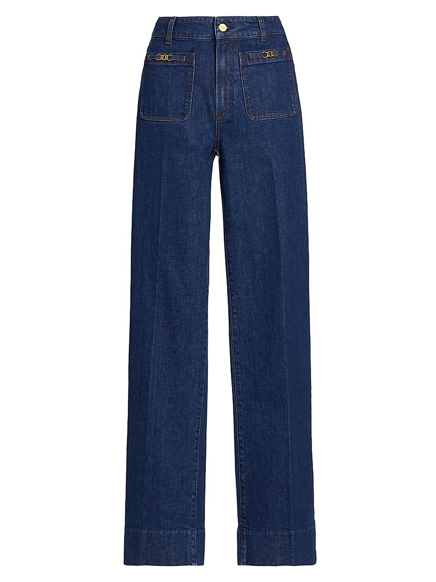 Women's Sasha Stretch Cotton Straight-Leg Jeans - Enfield - Size 31