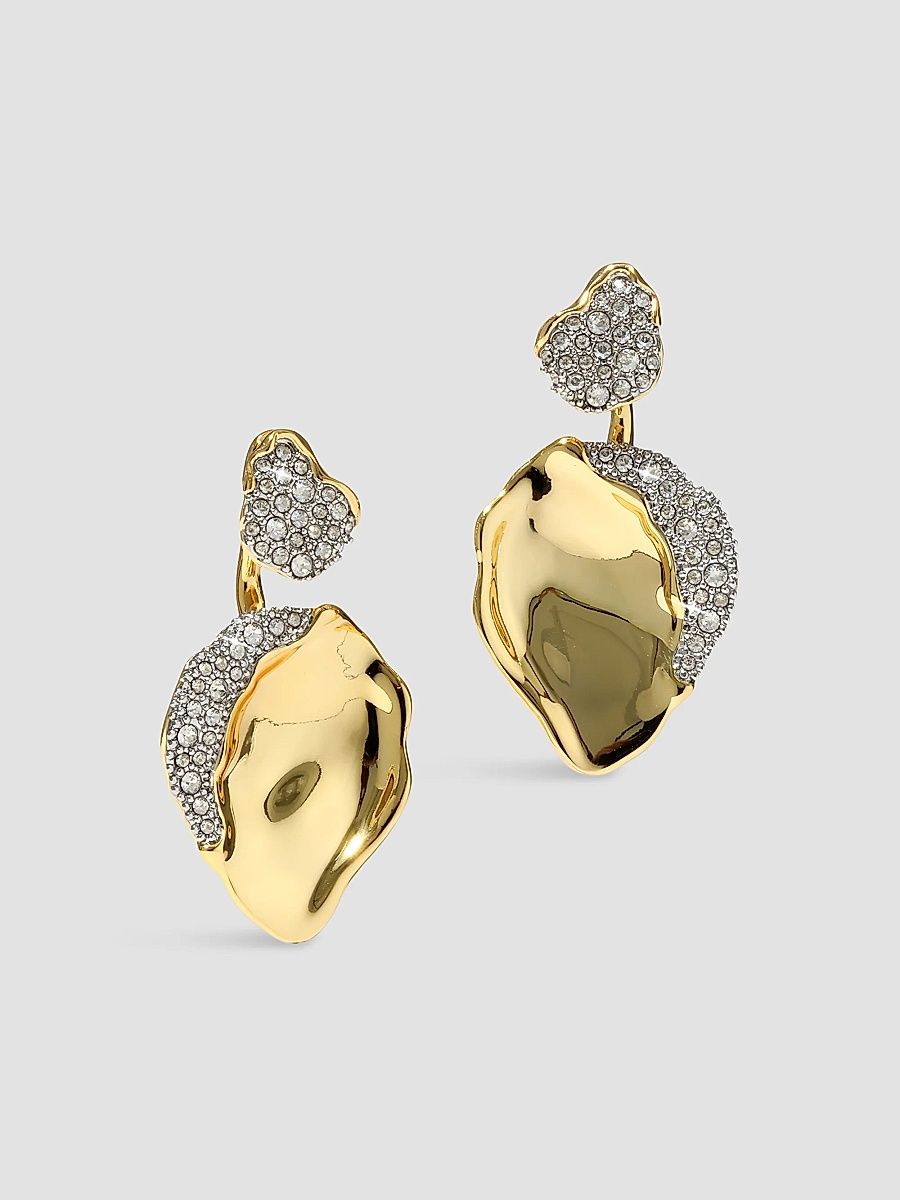 Women's Solanales 14K-Gold-Plated, Rhodium-Plated & Crystal Petal Drop Earrings - Gold