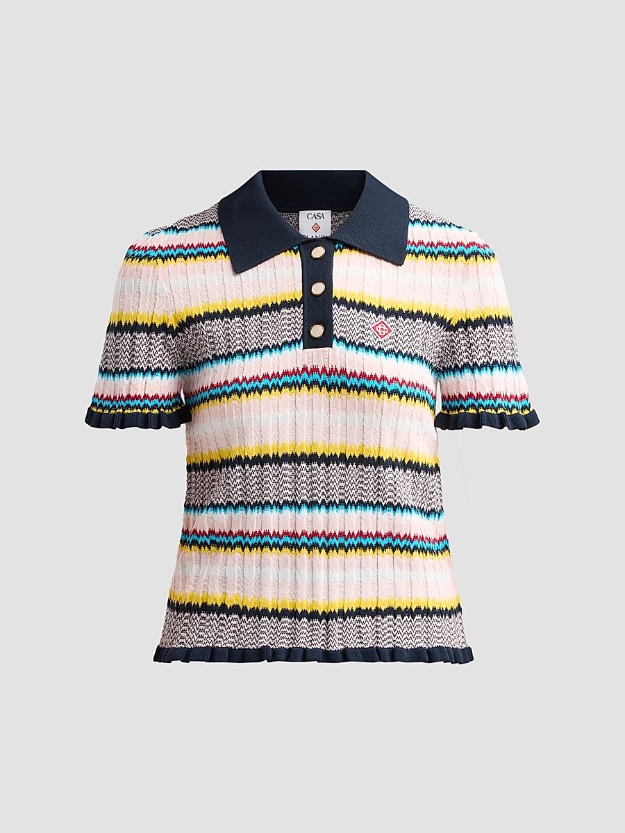 Women's Chevron Polo Shirt - Size XL