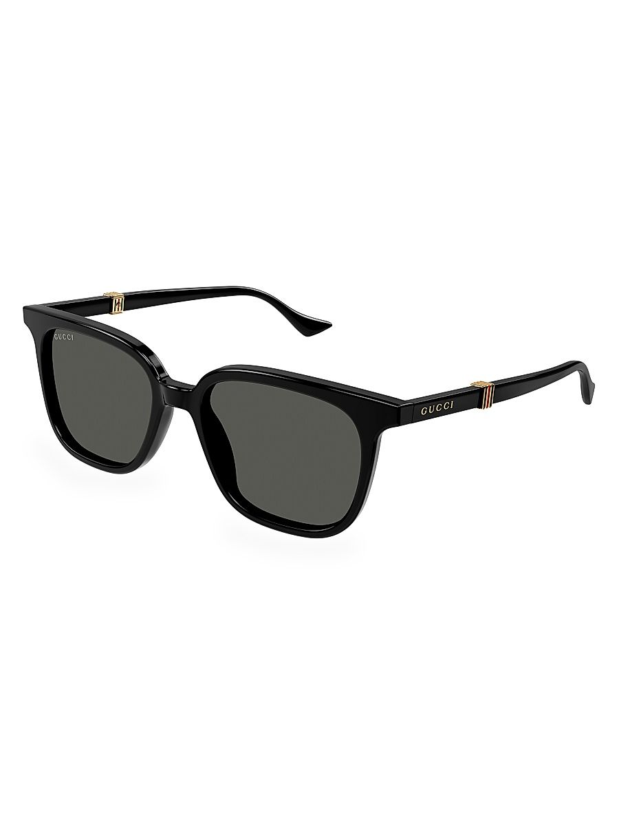 Men's Running Web Square Sunglasses - Black Dark Grey