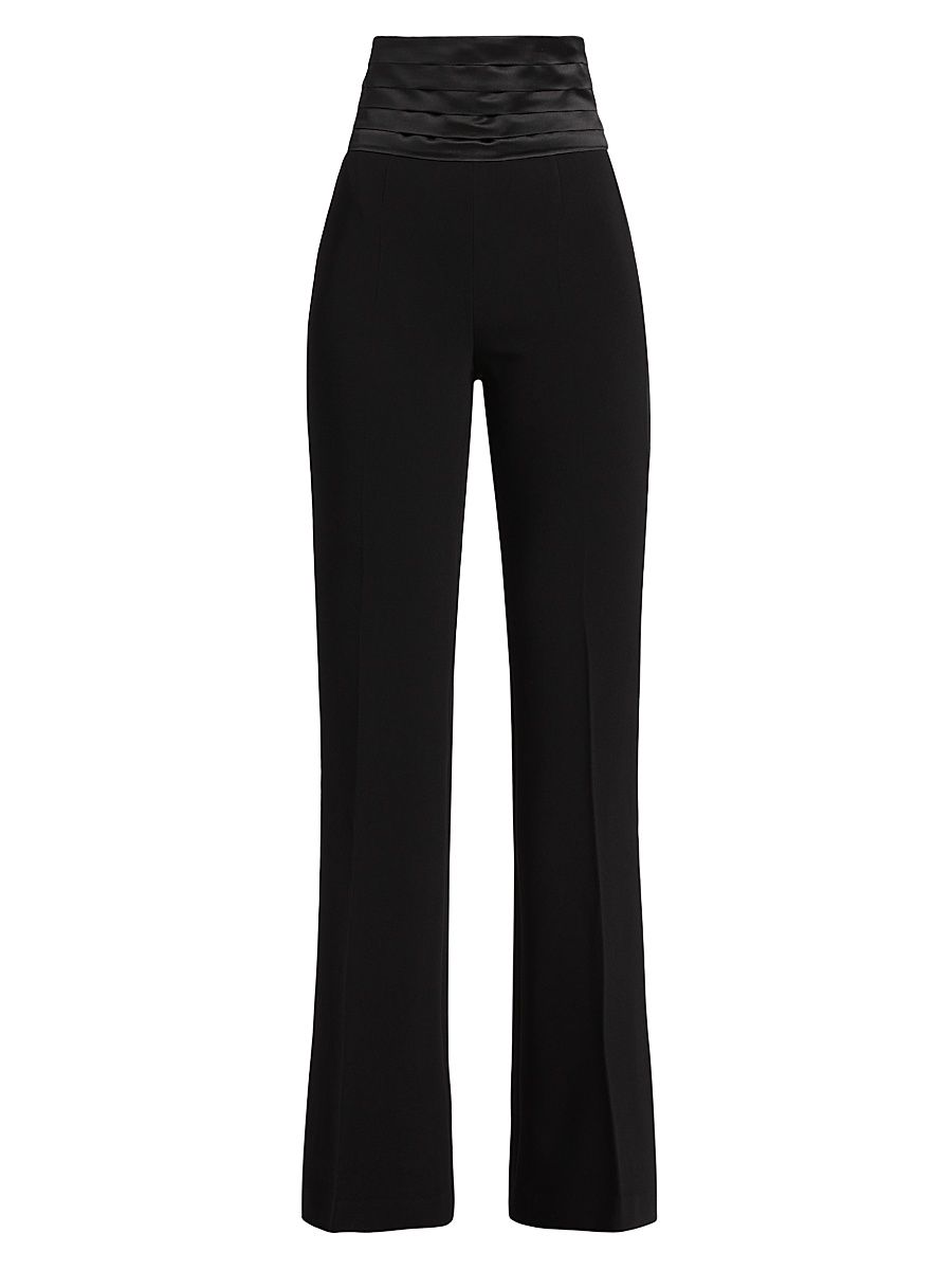 Women's Cumberbund Tuxedo Pants - Ebony - Size 2