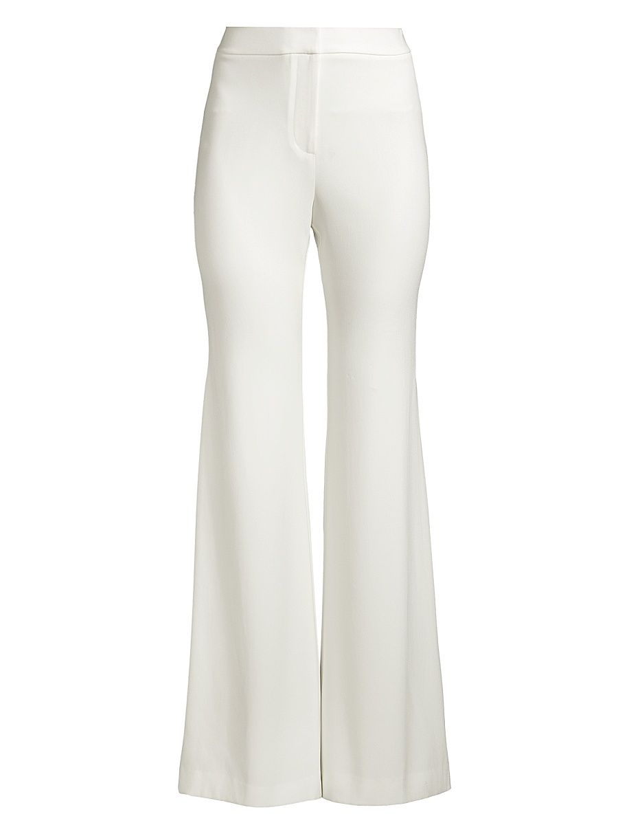 Women's Lydia Crepe Flared Pants - Ivory - Size 12