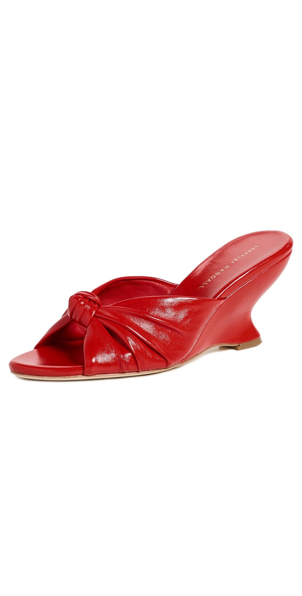 Loeffler Randall Marsy Angled Wedge Sandals Red 9.5