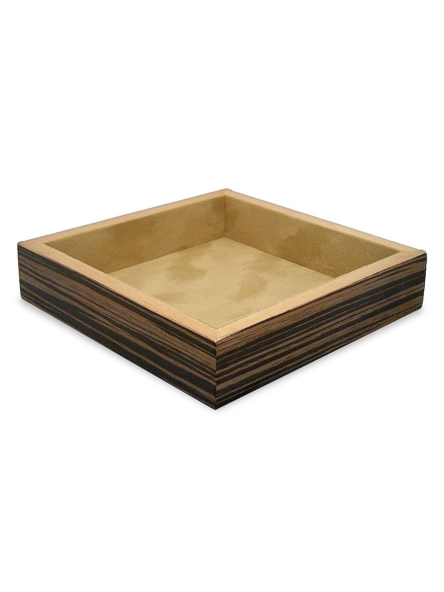 Burlwood Square Valet Tray - Tan