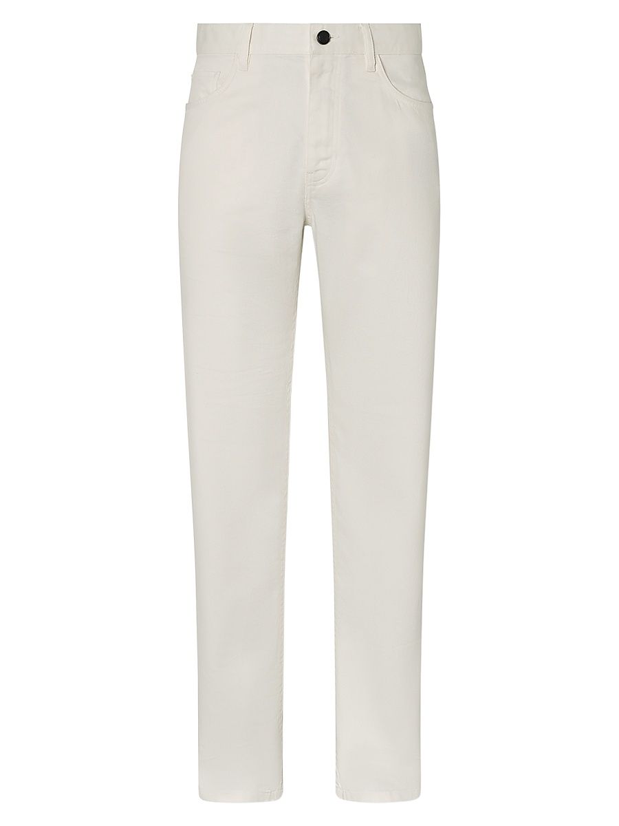 Men's Stretch Cotton and Linen Roccia Pants - White - Size 40