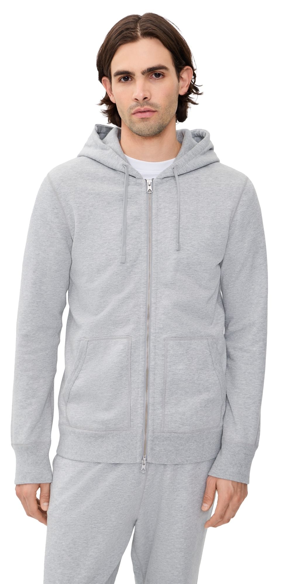 Reigning Champ Midweight Terry Slim Zip Hoodie Hgrey L