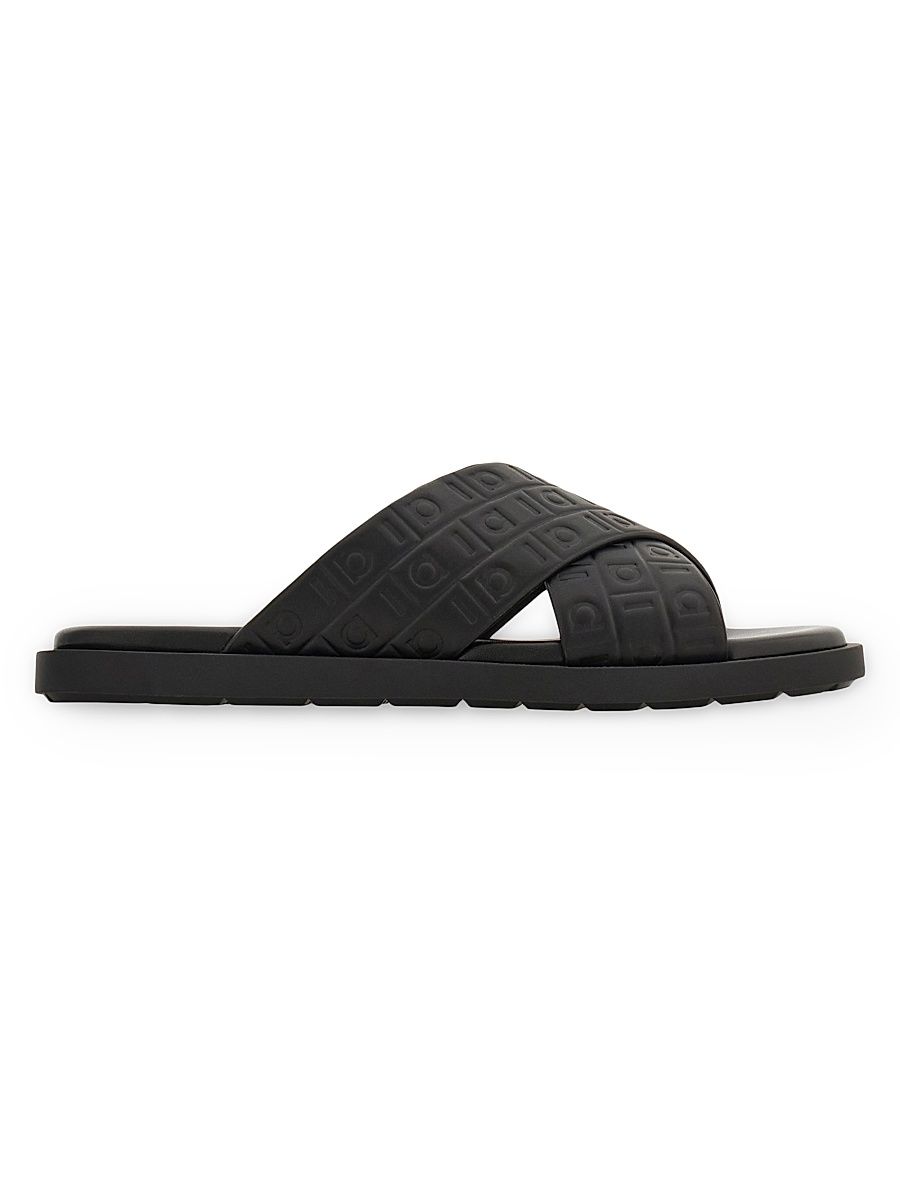 Men's Brise Hug Leather Sandals - Nero - Size 11
