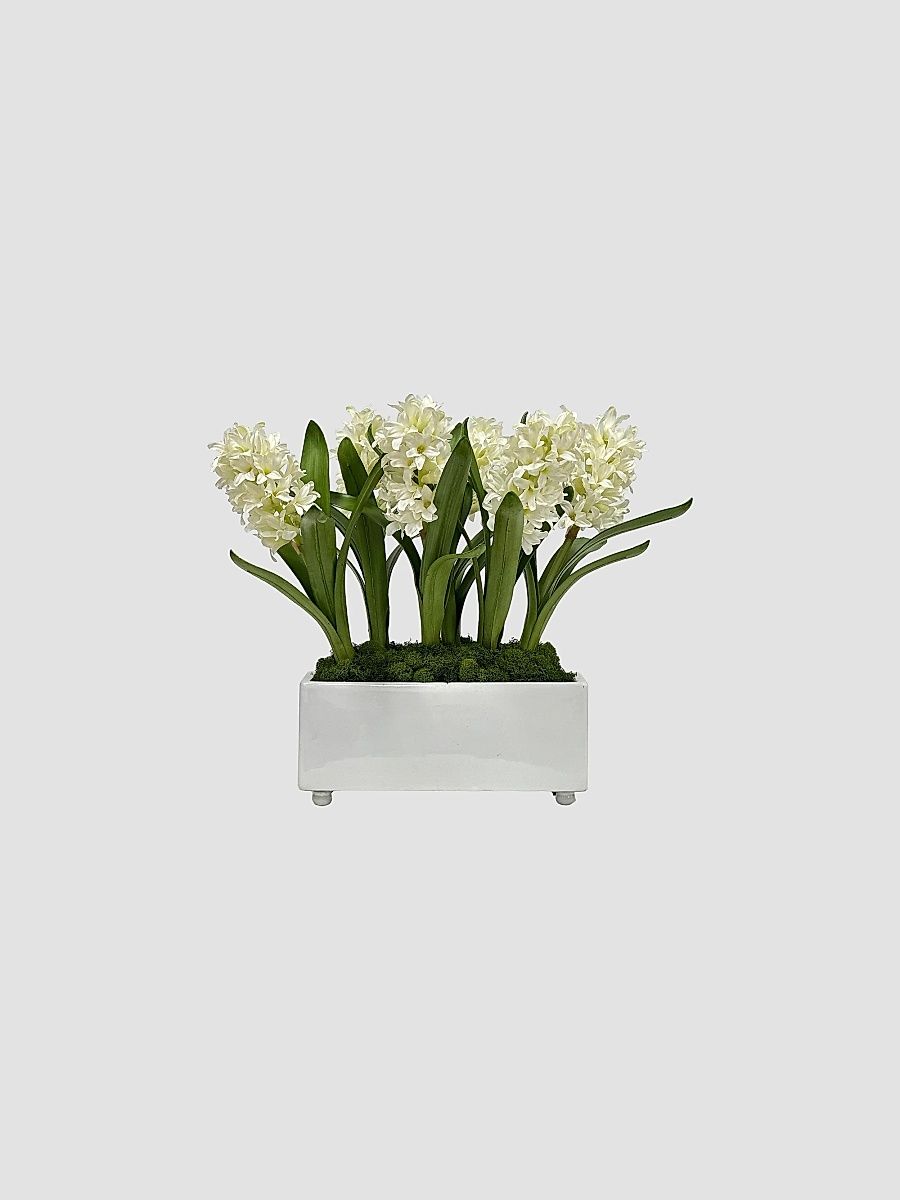 Everyday Newness Refresh Faux Hyacinth Arrangement - White