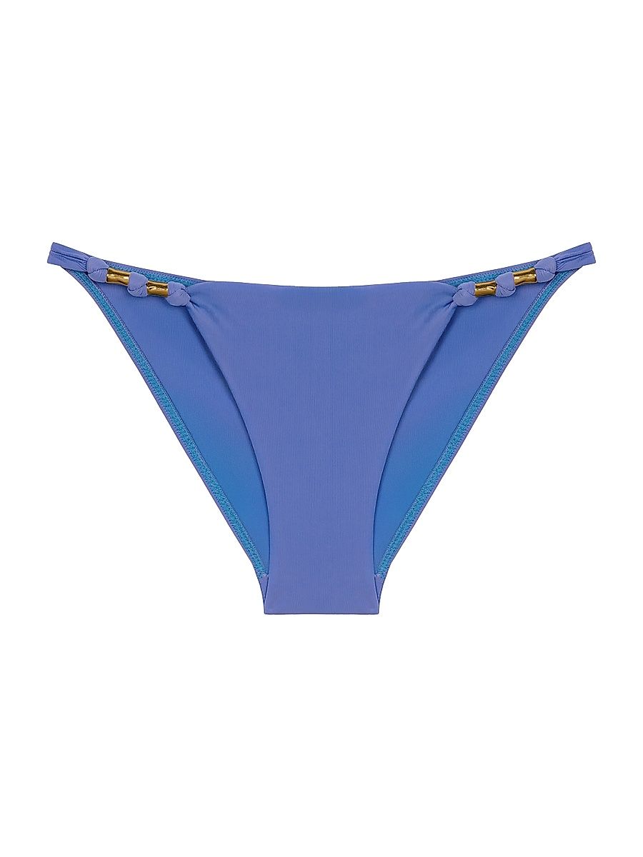 Women's Paula Side Knot Bikini Bottom - Blue - Size Large