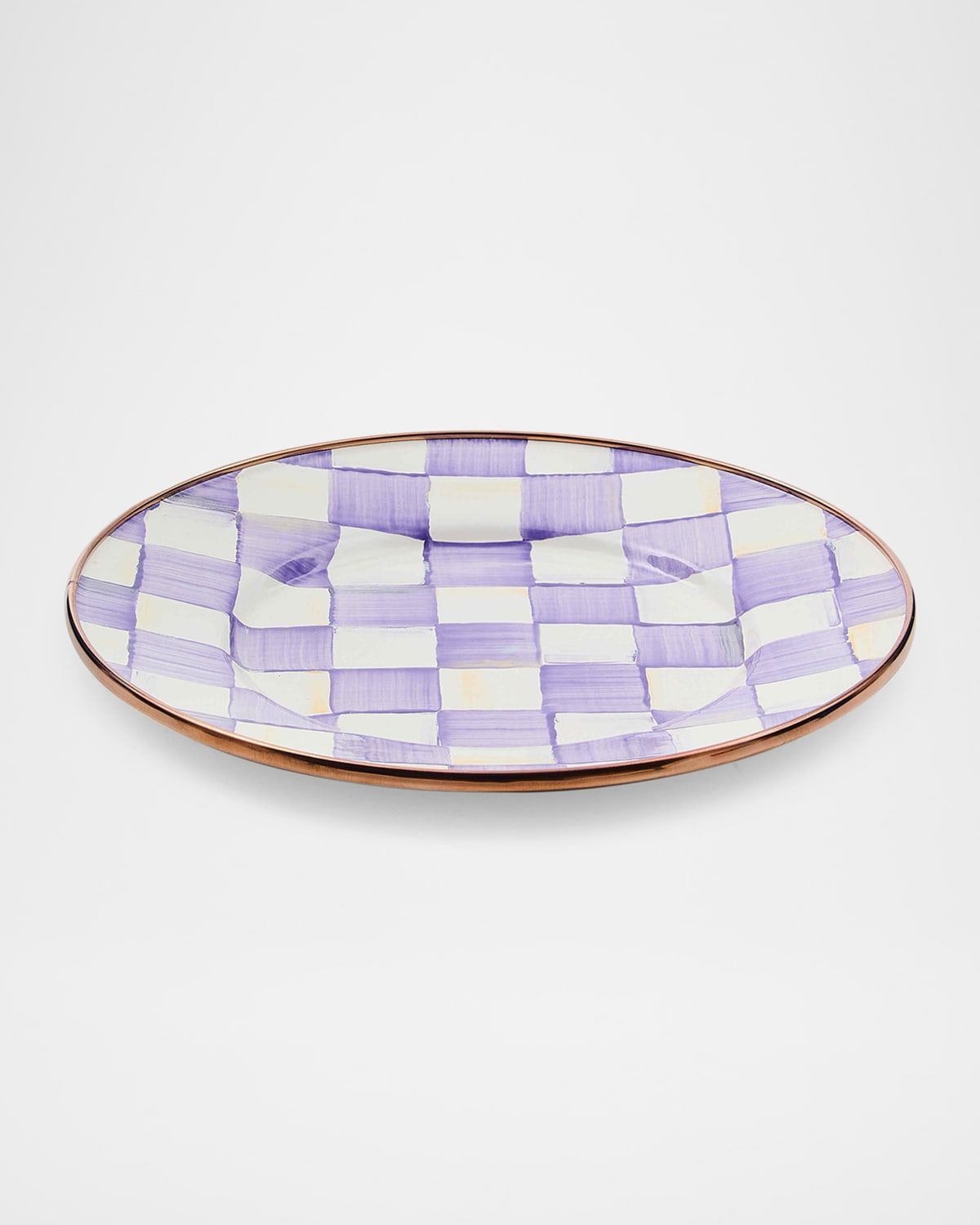 Violet Check Salad/Dessert Plate
