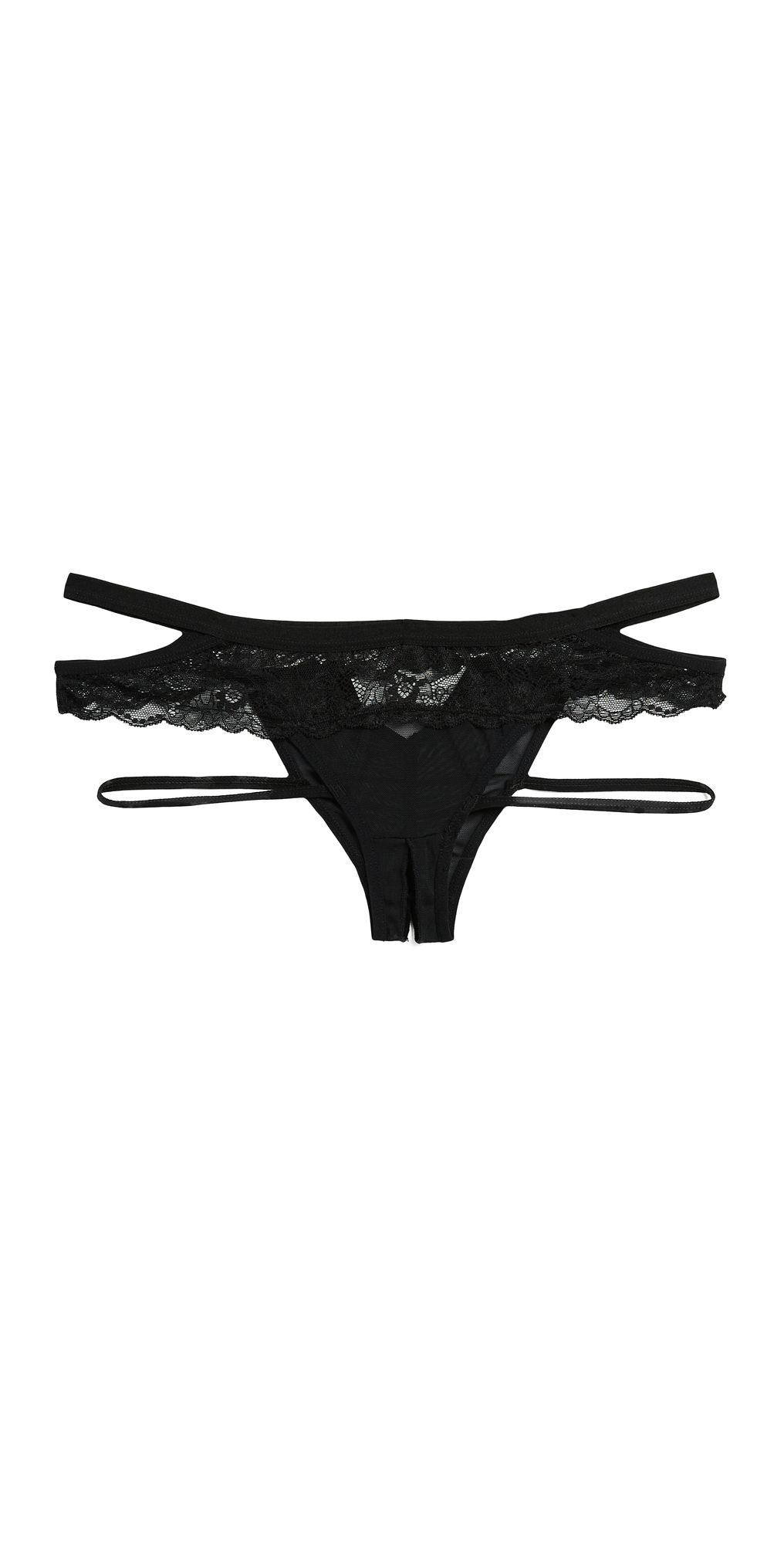 HONEYDEW Lucy Elastic & Lace Panties Black M