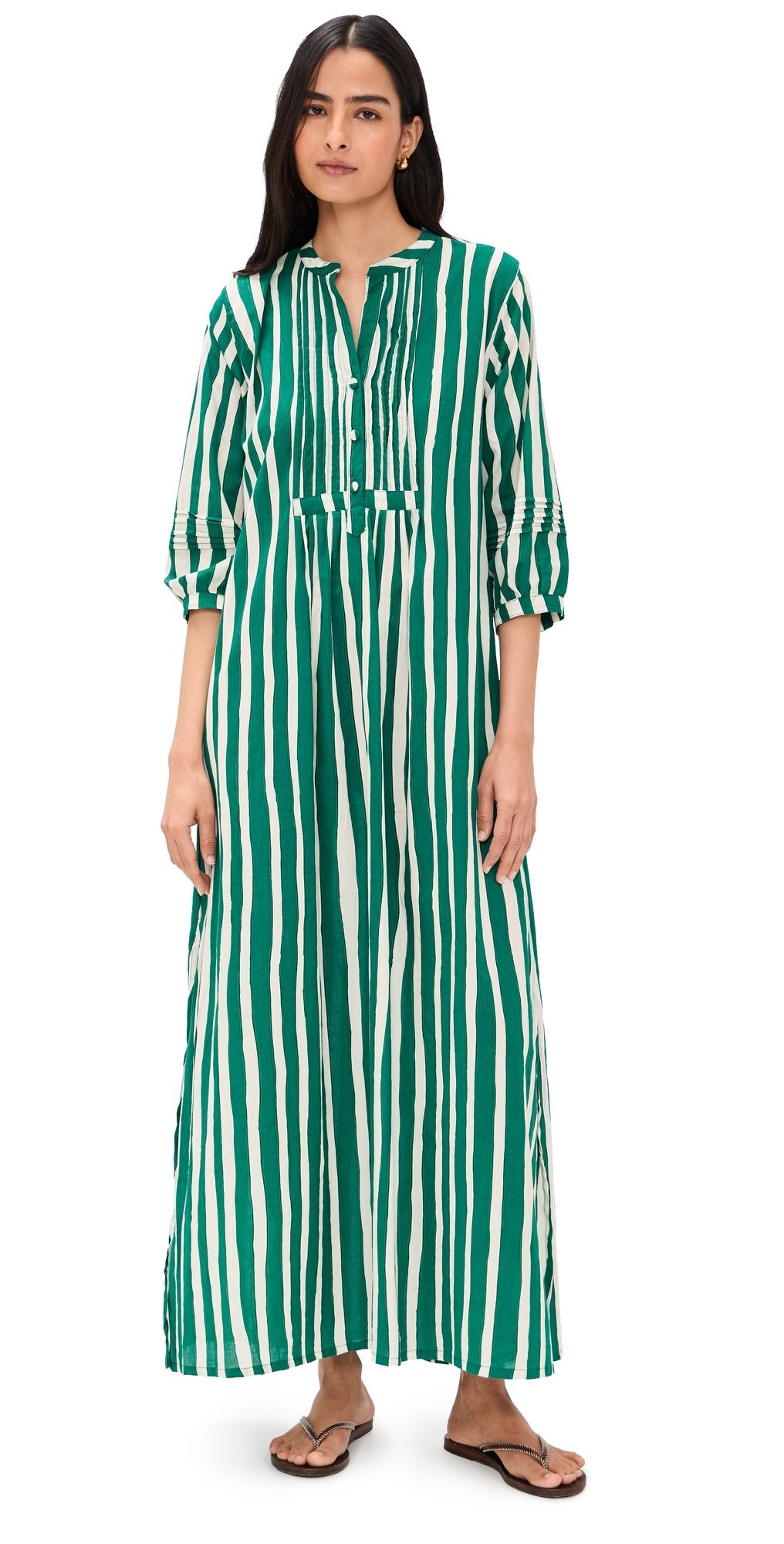 Natalie Martin Collection Sammie Maxi Dress Batik Stripe Lawn XS