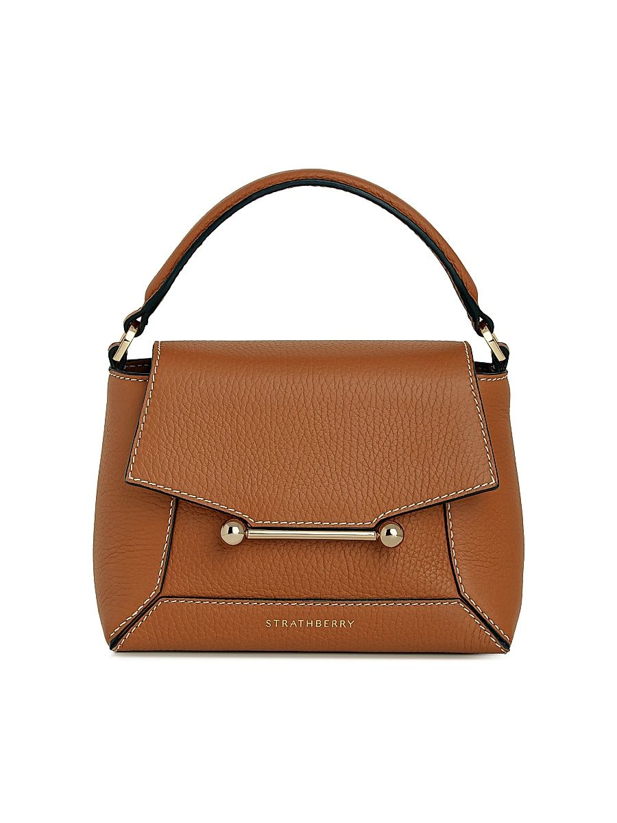 Women's Mosaic Nano Leather Top Handle Bag - Tan