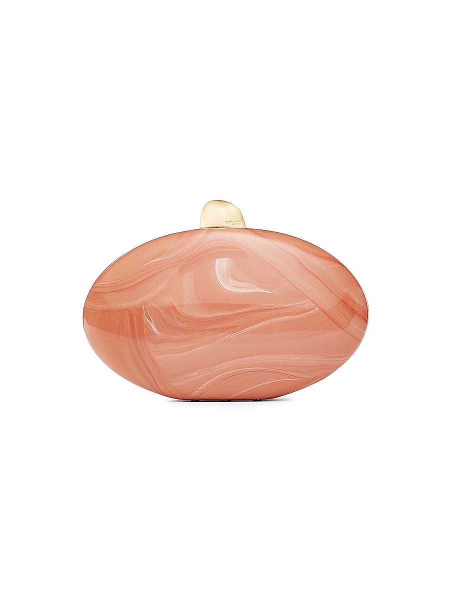 Women's Eviana Marble Acrylic Clutch - Corallo