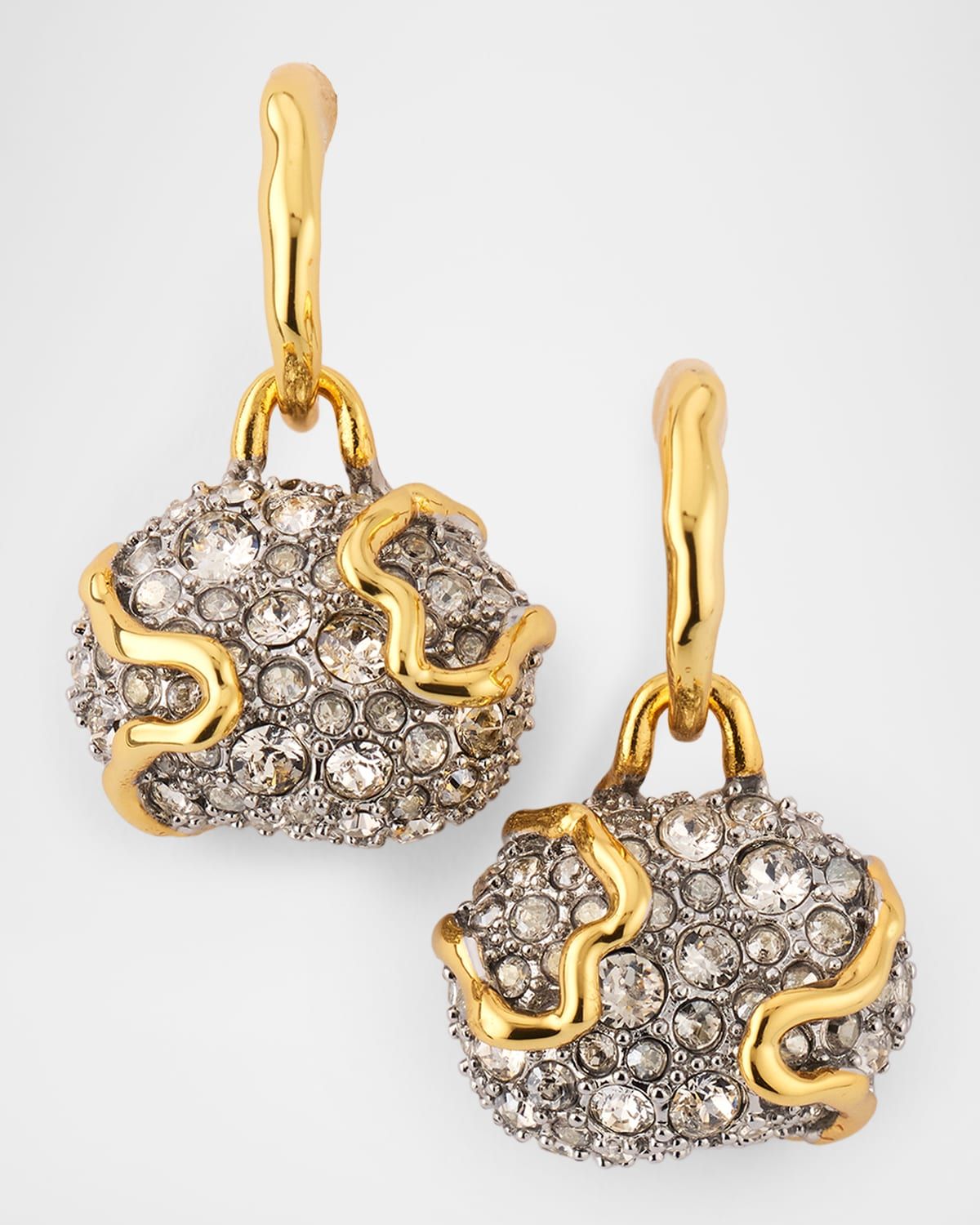 Solanales Crystal Petite Pebble Hoop Earrings