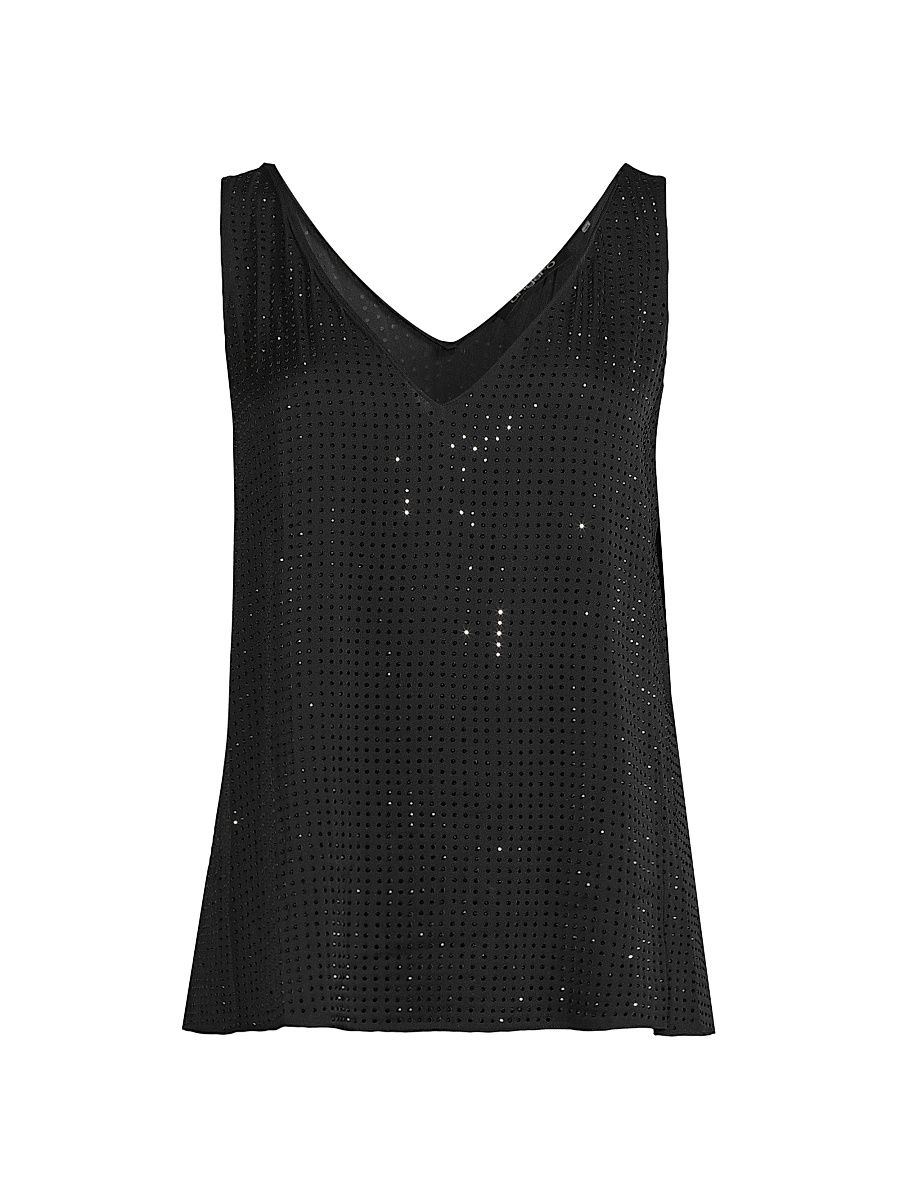 Women's Rosie Hotfix Crystal Blouse - Black - Size XXL