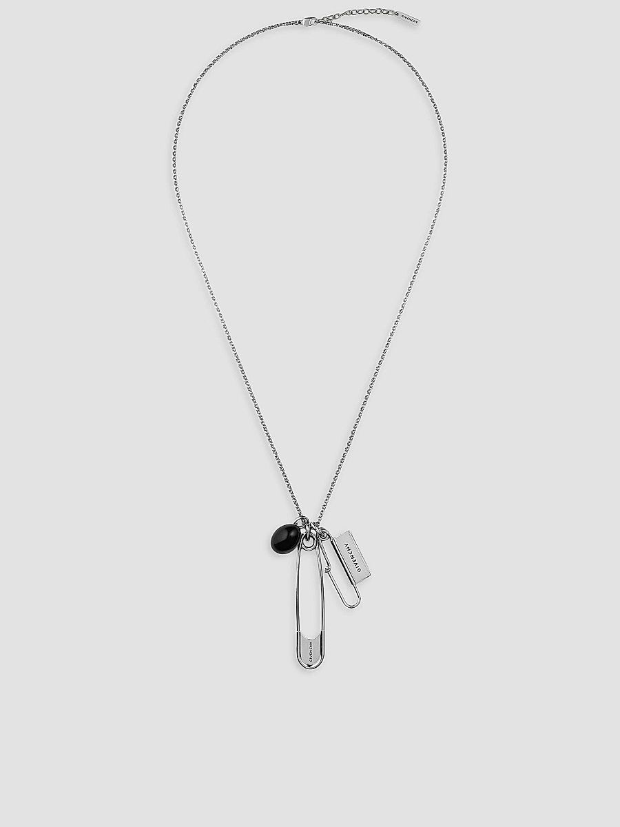 Givenchy Men's Pin Necklace in Metal - Silvery