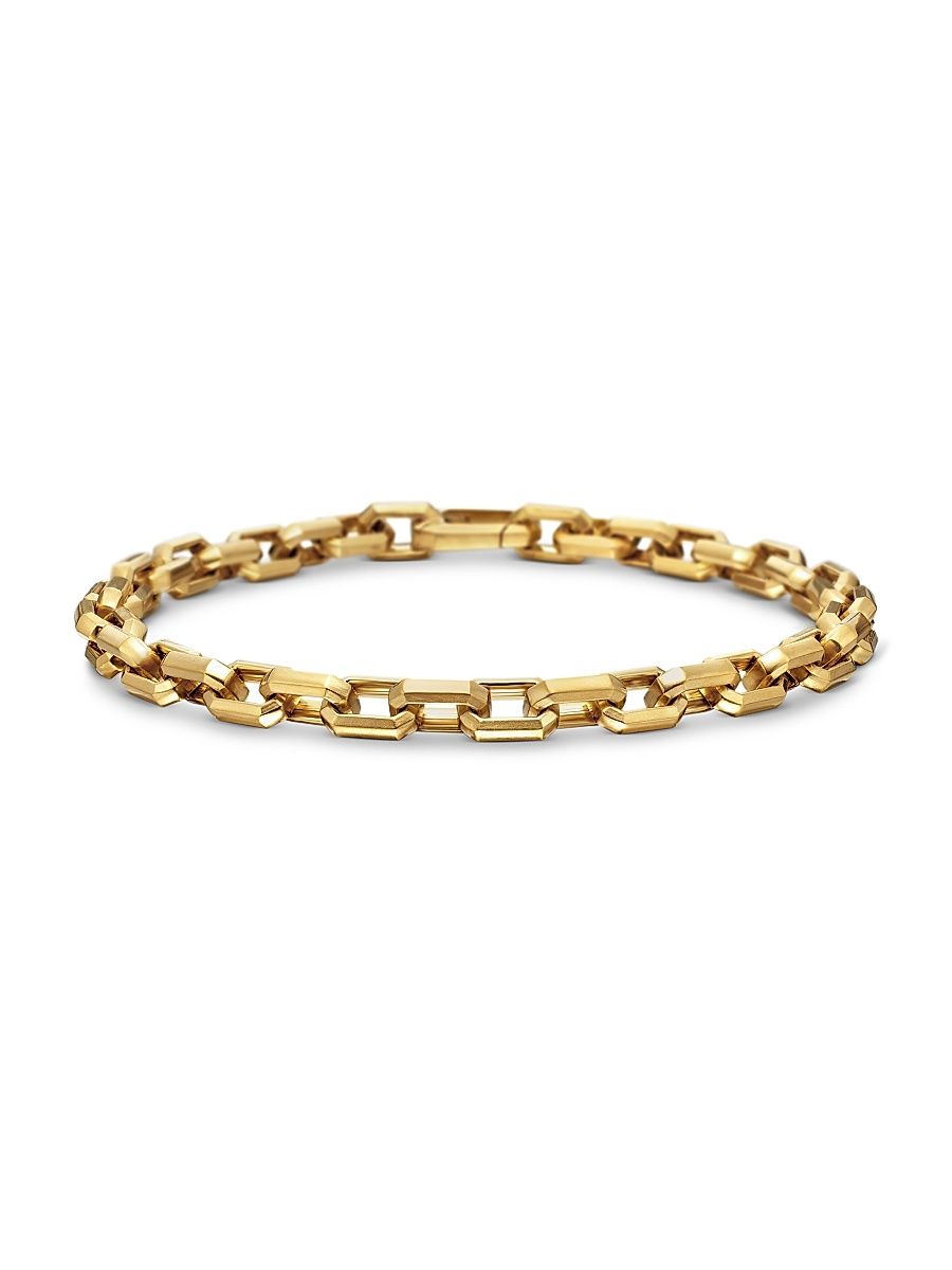 Men's Streamline Heirloom Chain Link Bracelet in 18K Yellow Gold - Gold - Size Medium