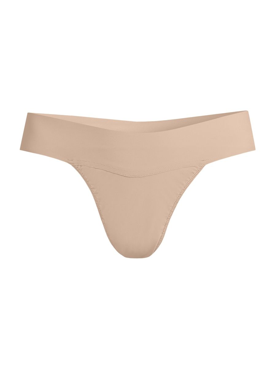 Hanky Panky Women's Breath Natural Rise Thong - Taupe - Size Medium