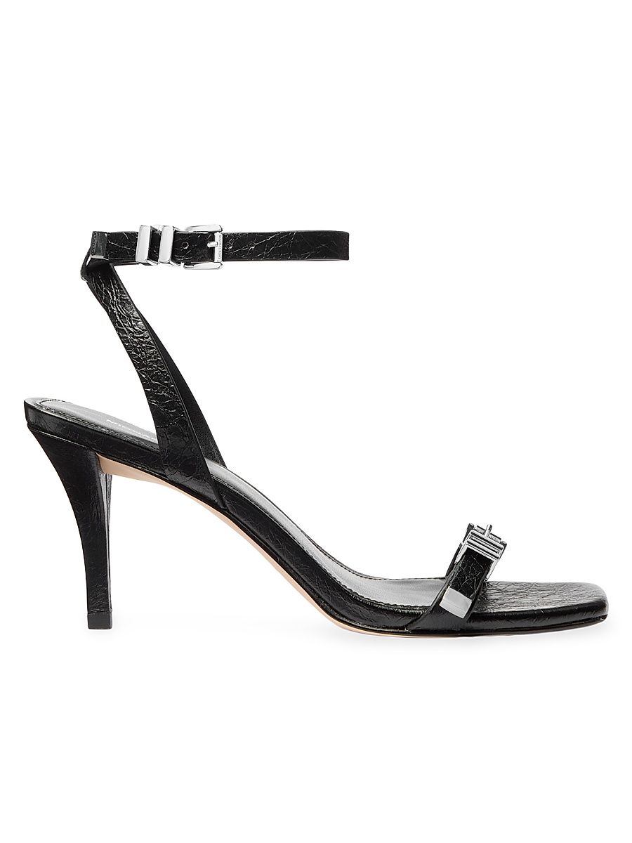 Women's Darrington 75MM Leather Stiletto Sandals - Black - Size 7.5