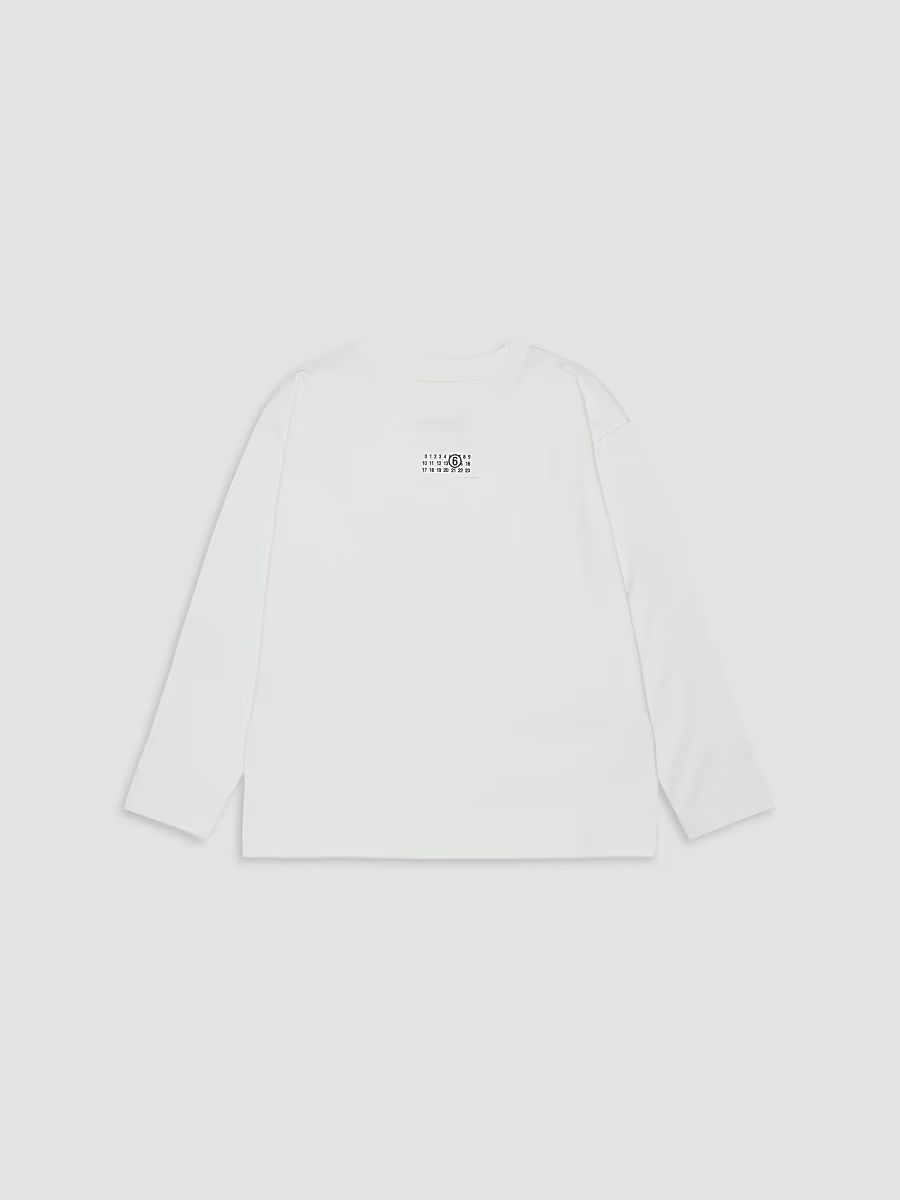 Little Kid's & Kid's Number Long-Sleeve T-Shirt - Natural White - Size 8