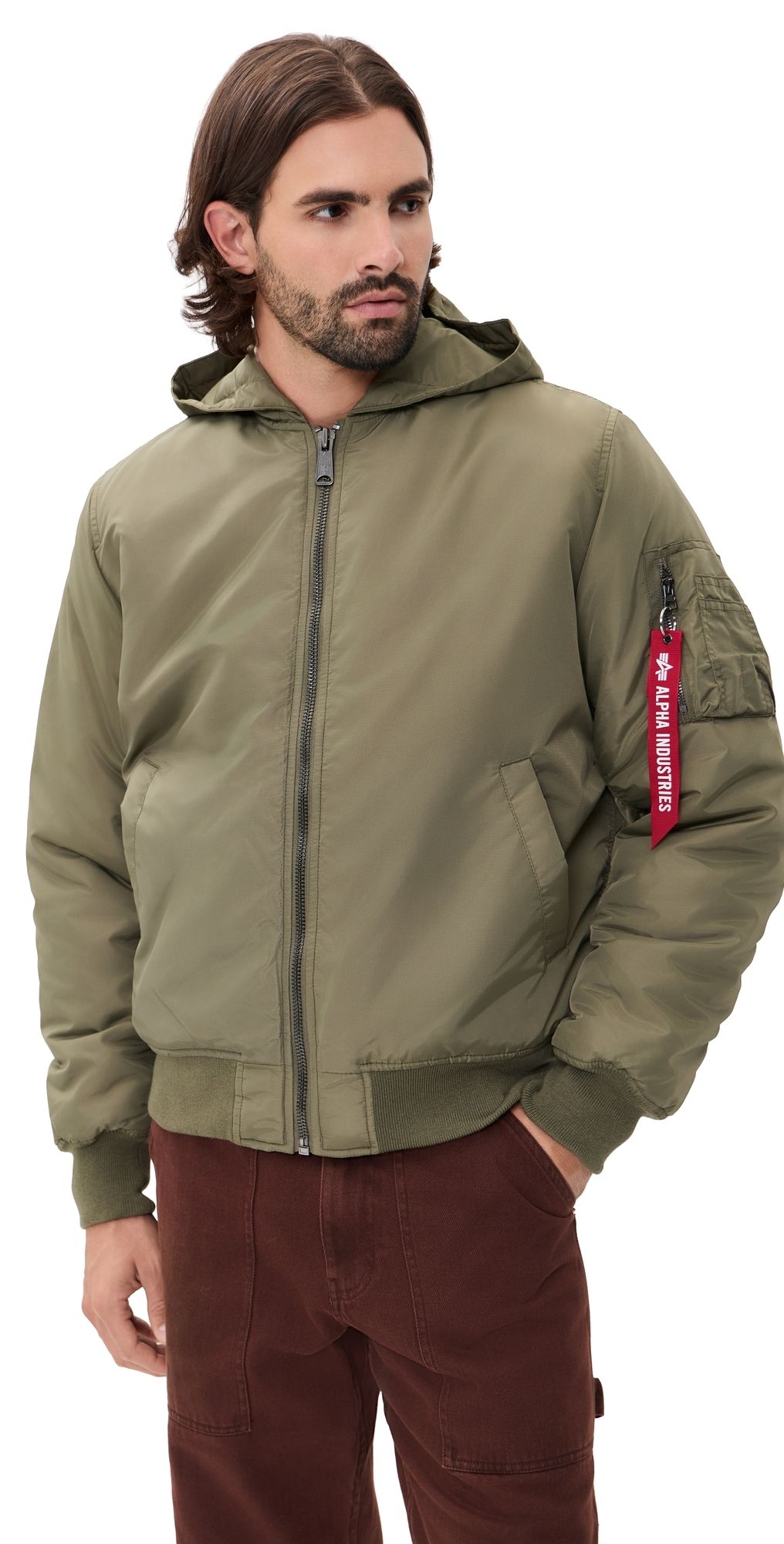 Alpha Industries Oxford Nylon Bomber Jacket OG-107 Green M