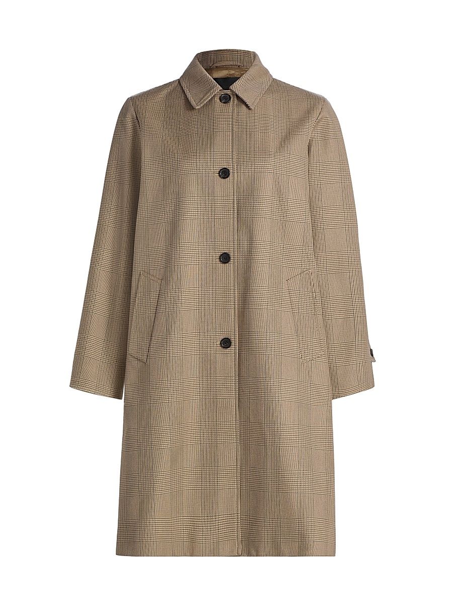 Women's Watson Cotton Duster Coat - Beige Check - Size XS