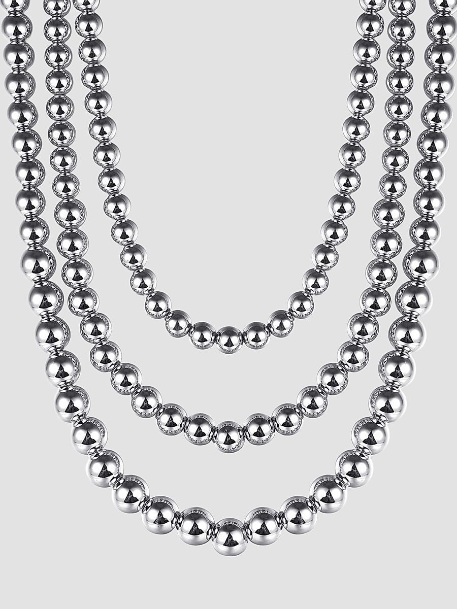 Gabriel & Co Women's Bujukan Sterling Silver Layered Necklace - Sterling Silver