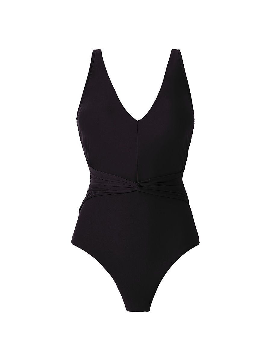 Women's Solid Esti One-Piece Swimsuit - Black - Size 16