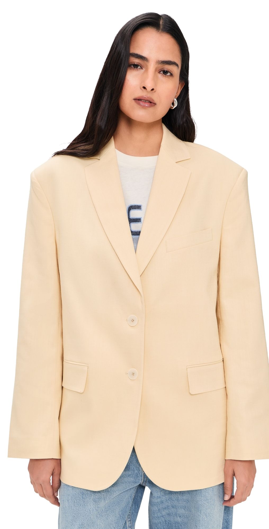 ANINE BING Quinn Blazer Butter Yellow S