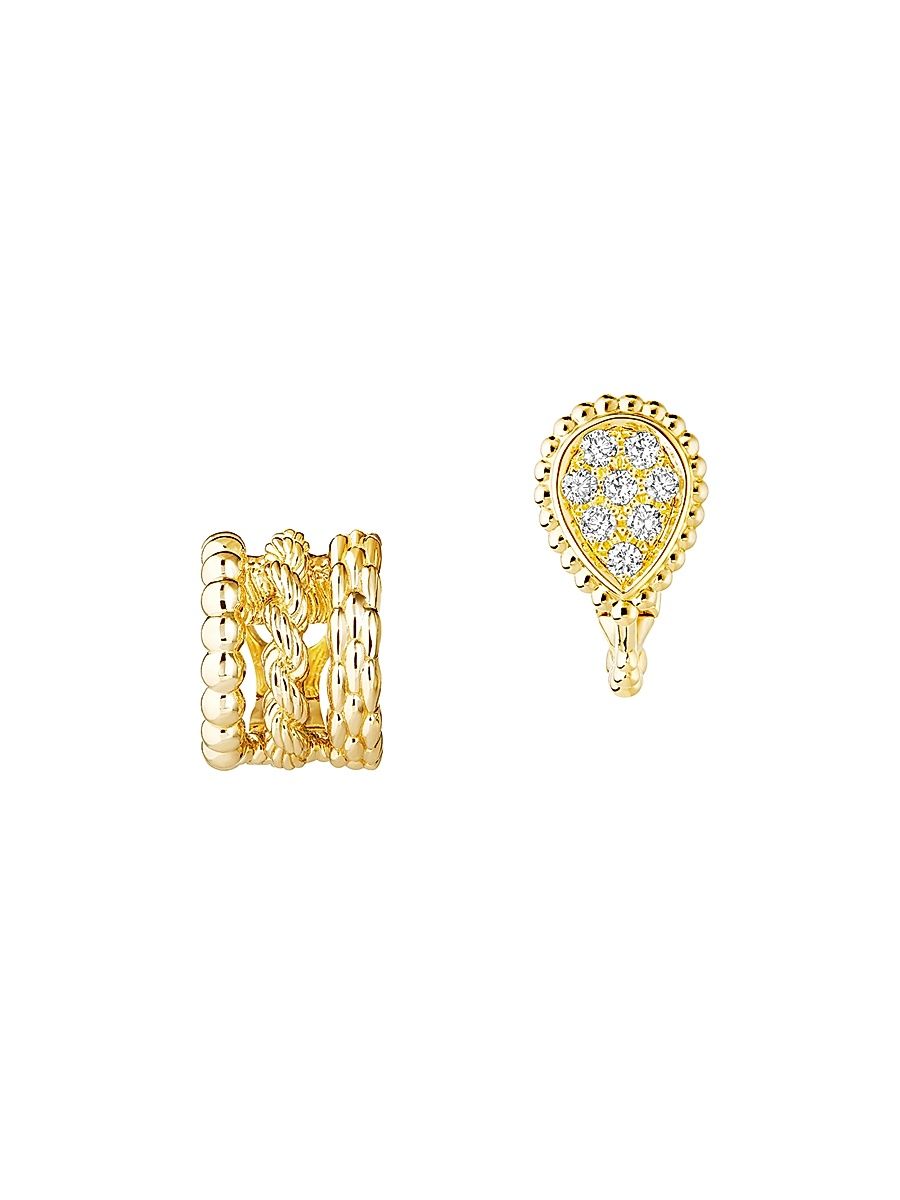Women's Serpent Bohème 18K Yellow Gold & 0.13 TCW Diamond Mismatched Earrings - Yellow Gold