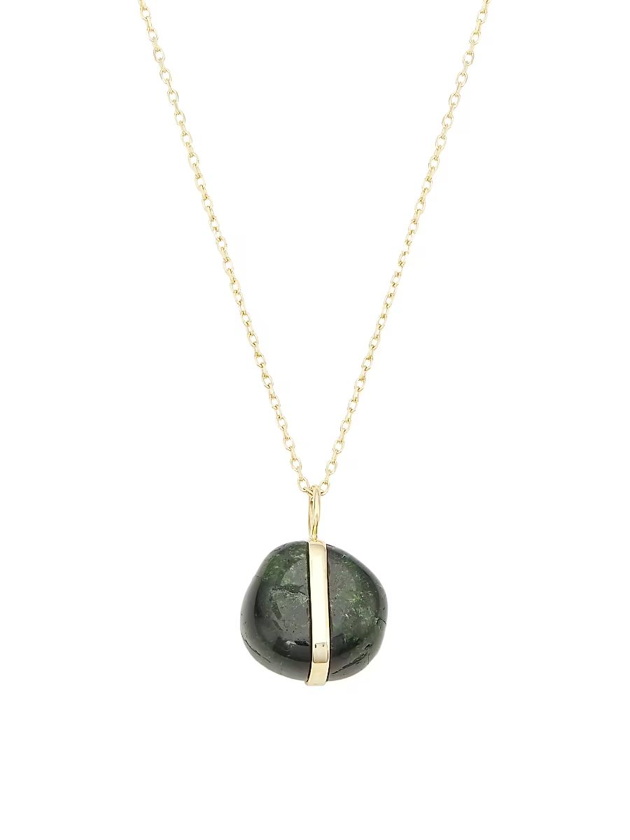 Jia Jia Women's 14K Yellow Gold & Birthstone Pendant Necklace - December